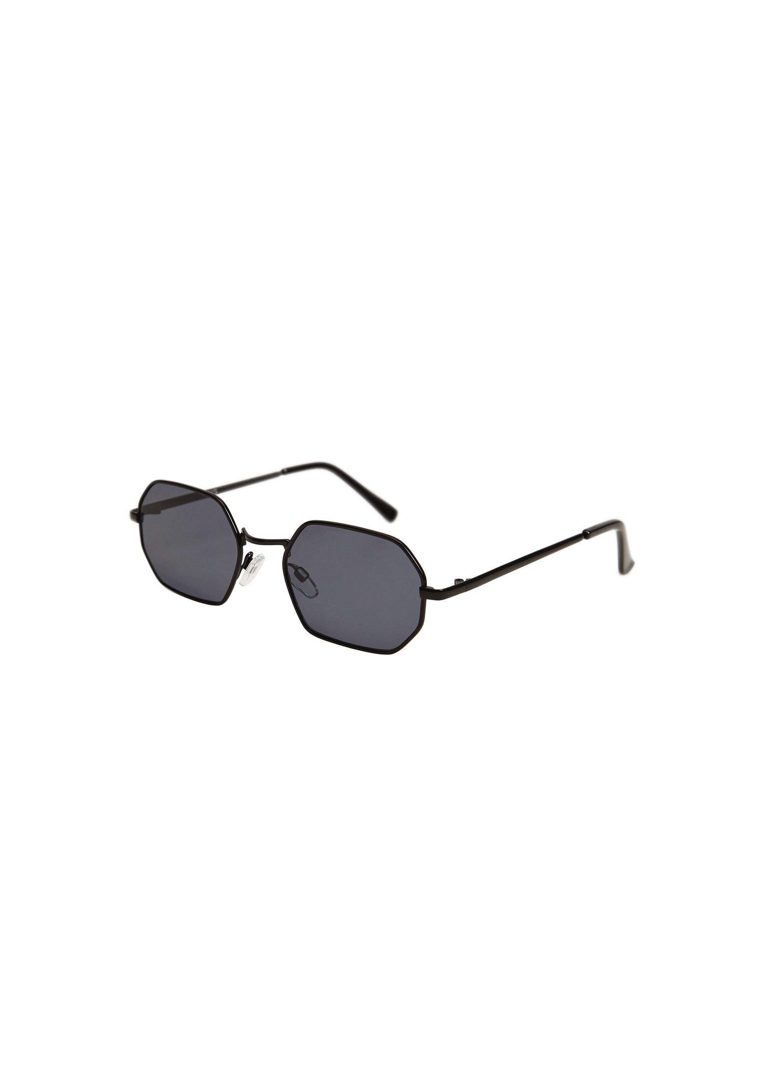 Black Hexagonal Frame Sunglasses, Women, , large image number 1