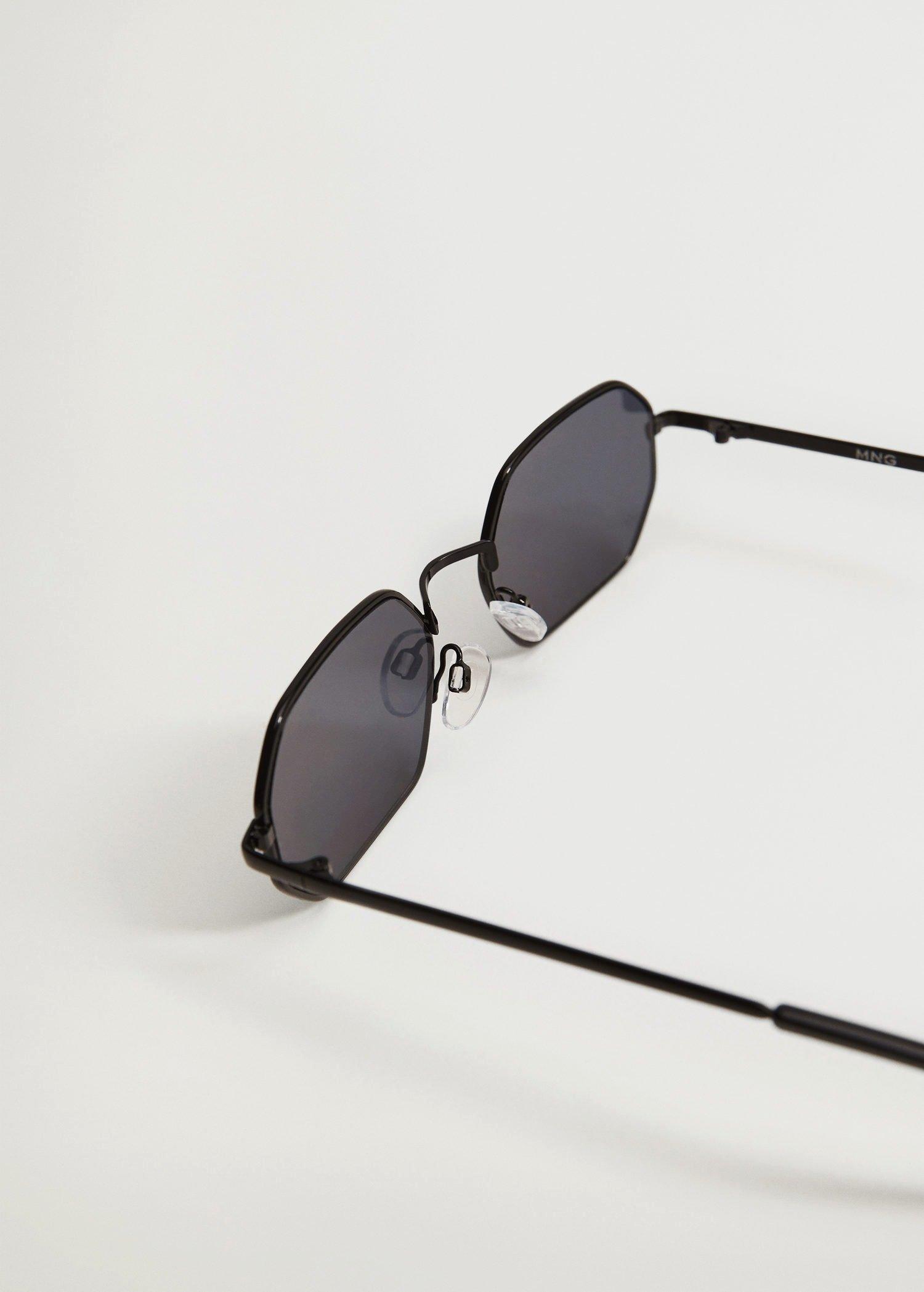 Black Hexagonal Frame Sunglasses, Women, , large image number 3