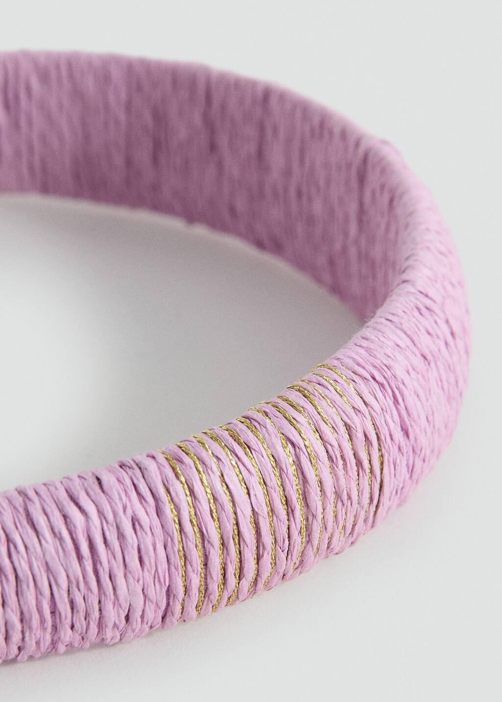 LT-PASTEL PURPLE Raffia hairband, Kids Girl, Light-Pastel Purple, large image number 1