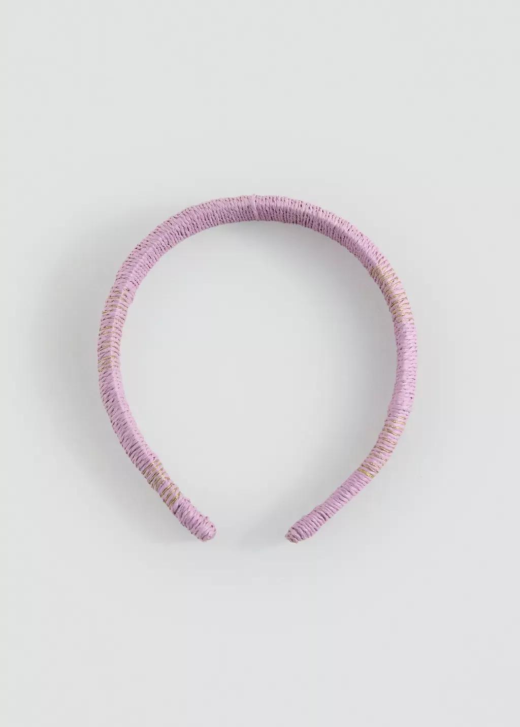 LT-PASTEL PURPLE Raffia hairband, Kids Girl, Light-Pastel Purple, large image number 2