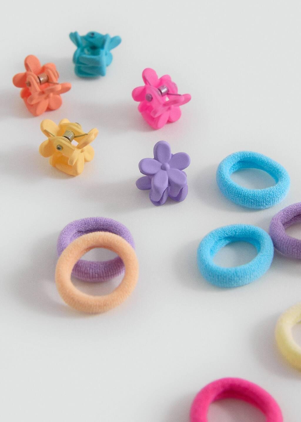 PINK Pack of hairpins and hair bands, Kids Girl, Pink, large image number 0