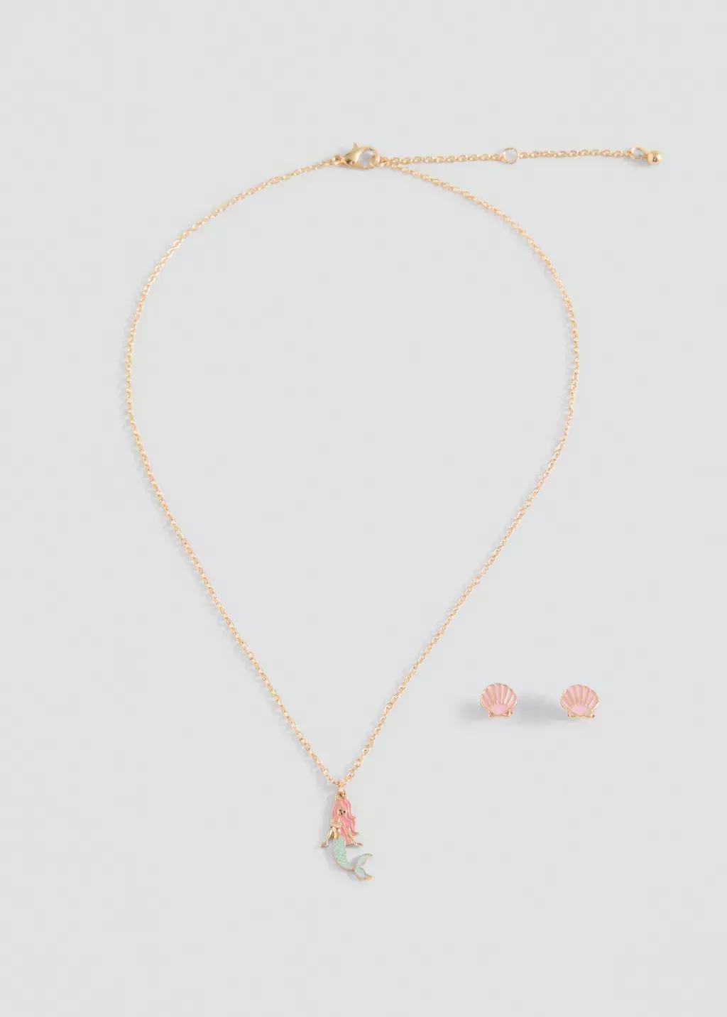 GOLD Necklace and earrings set, Kids Girl, Gold, large image number 3