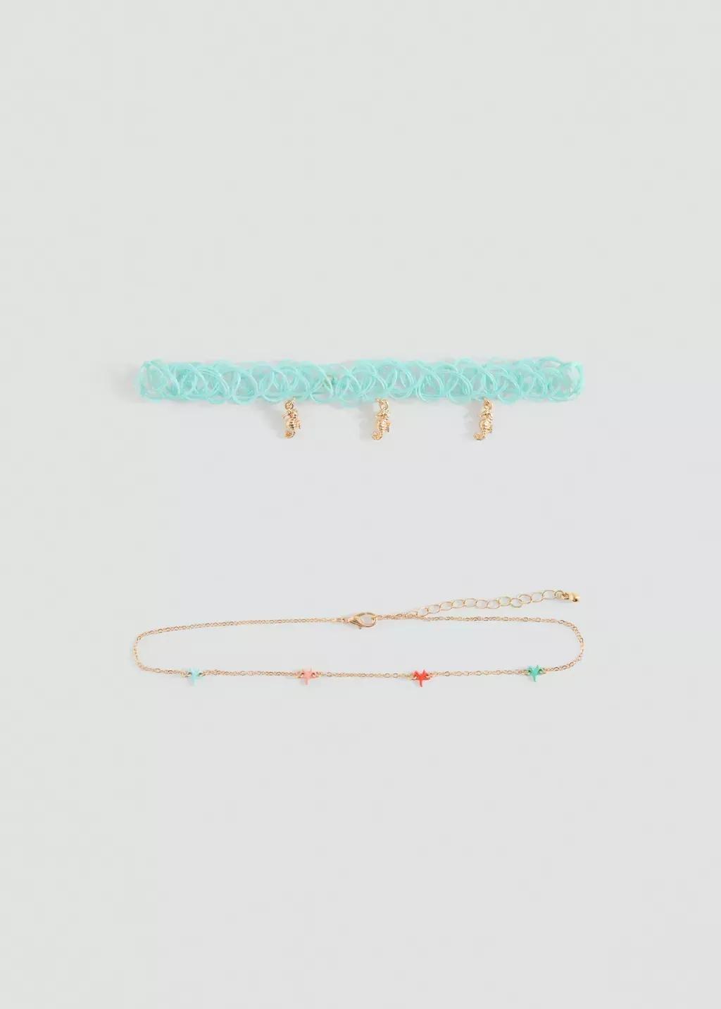 Green Combined Necklace Pack, Turquoise - Aqua, large image number 1