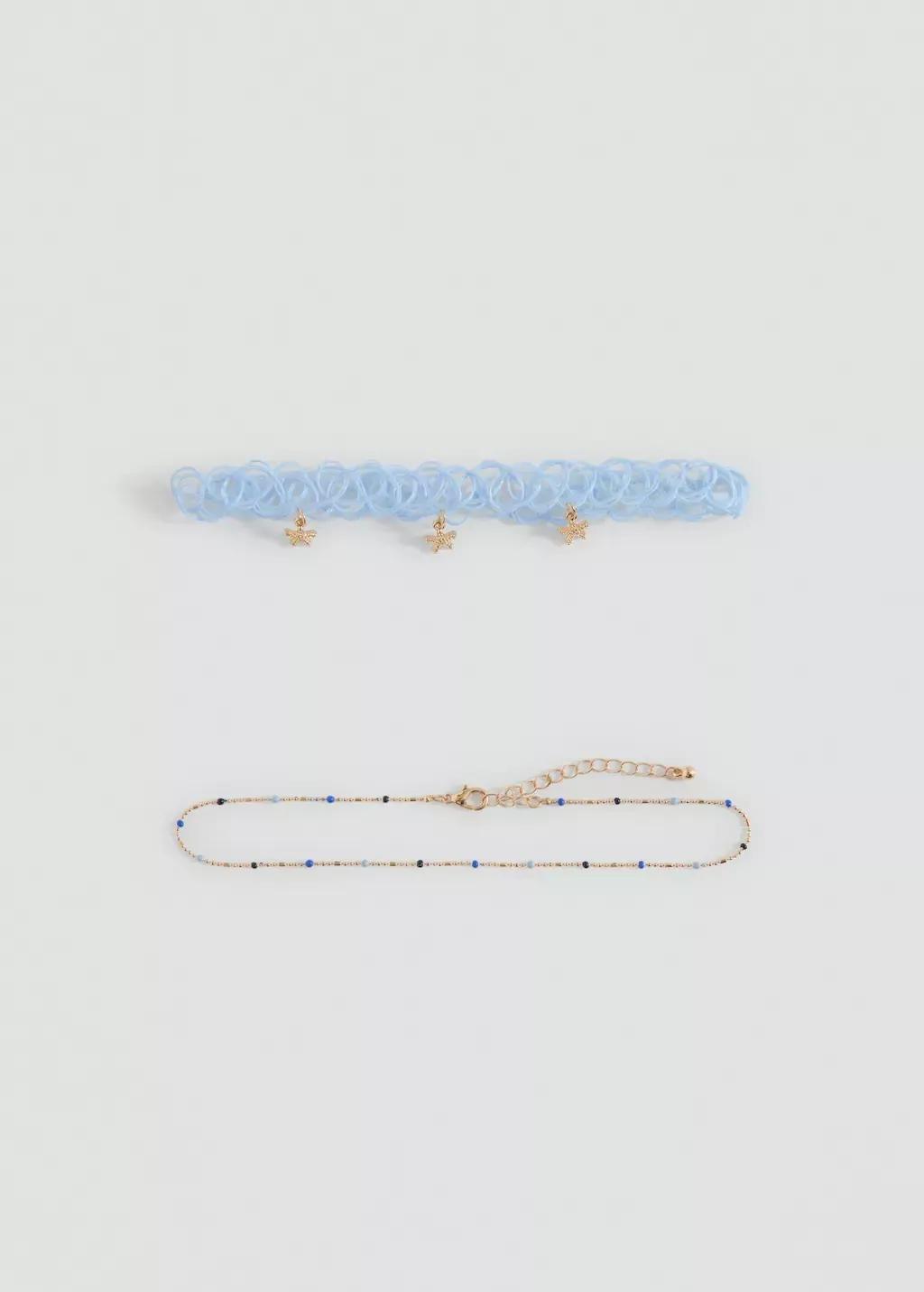 GOLD 2 pack of necklaces, Kids Girl, Gold, large image number 1