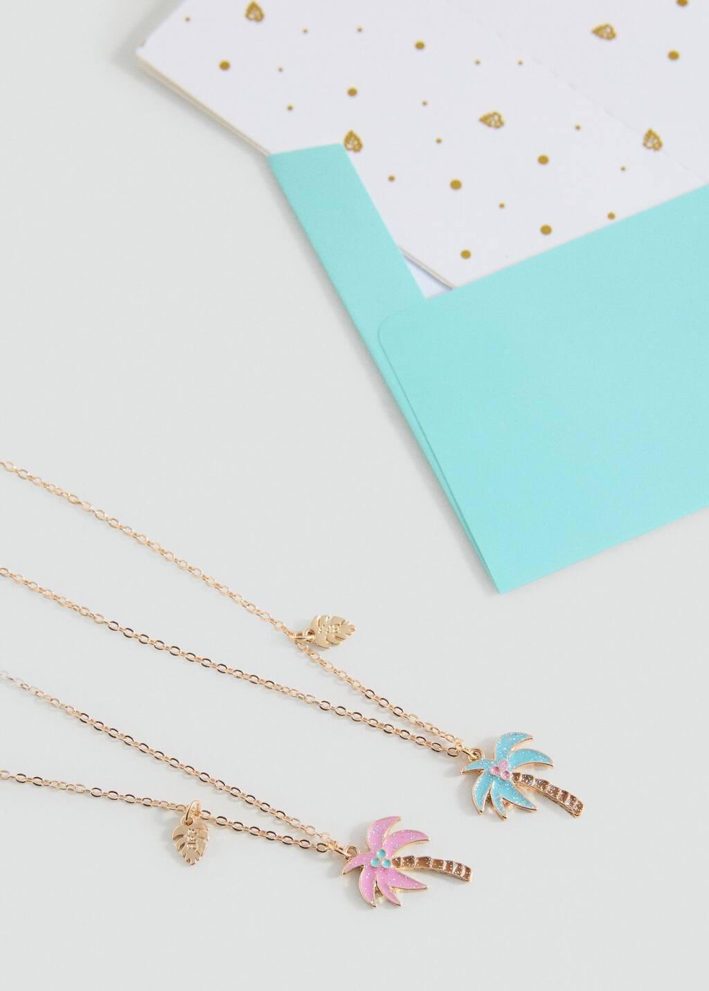 Gold 2 pack of necklaces, Kids Girl, Gold, large image number 0