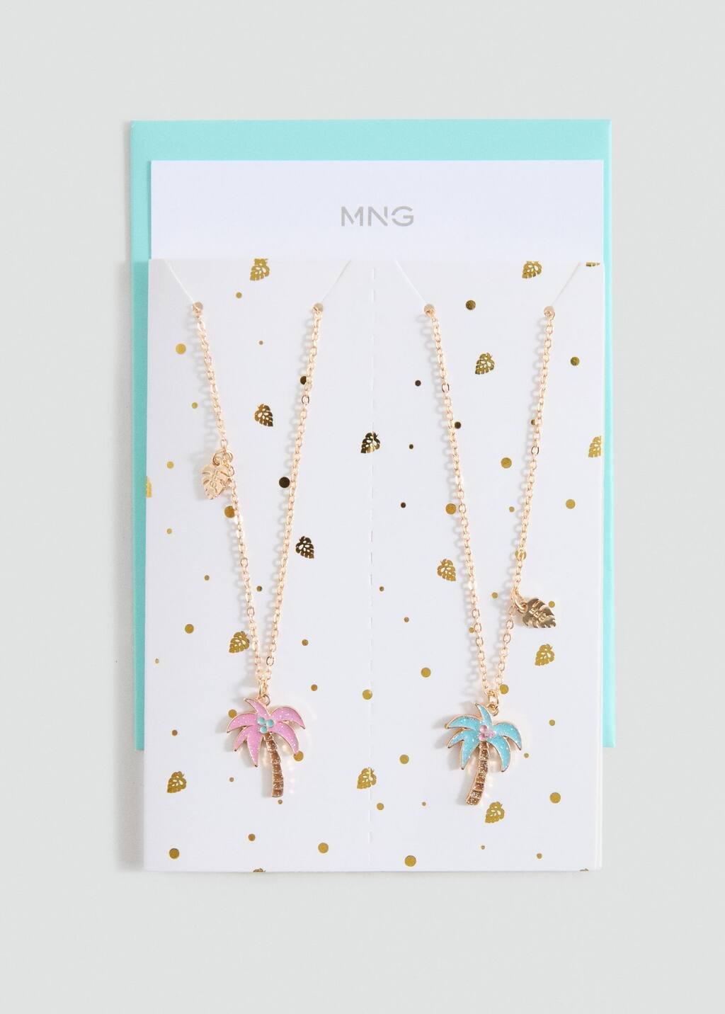 GOLD 2 pack of necklaces, Kids Girl, Gold, large image number 1