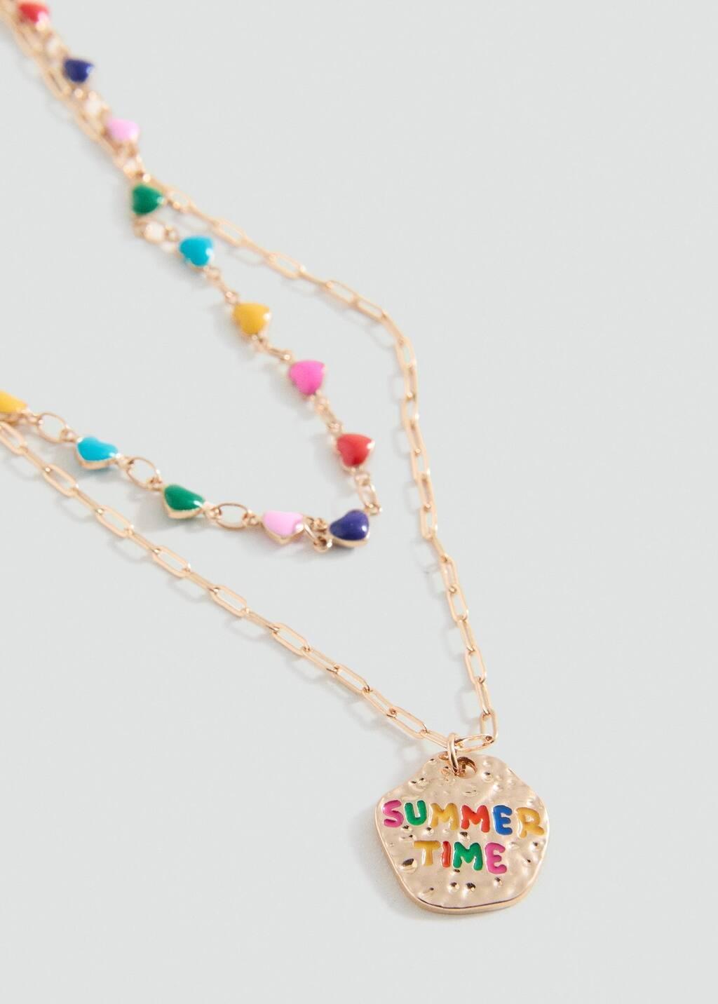 GOLD 2 pack of necklaces, Kids Girl, Gold, large image number 0