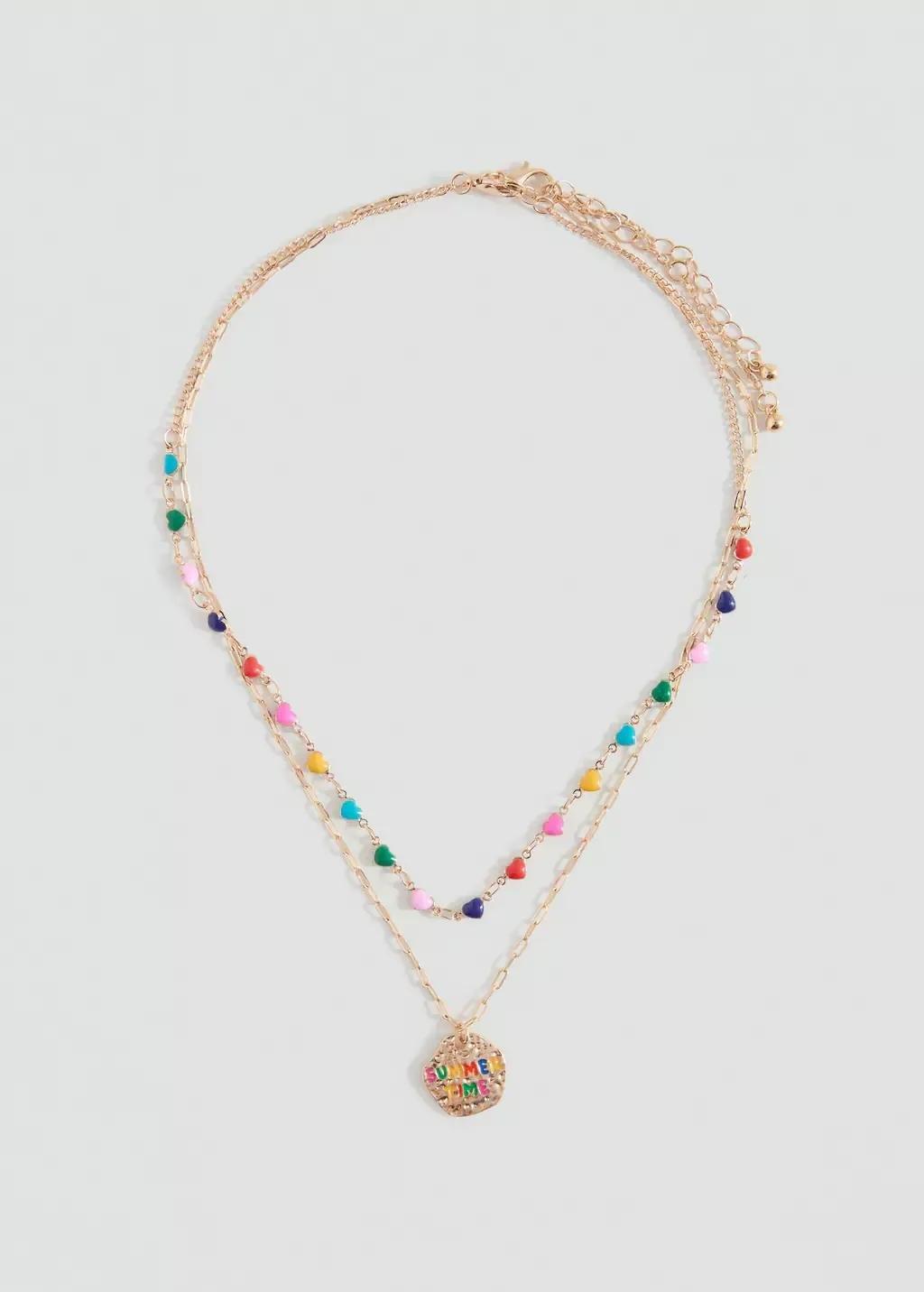 GOLD 2 pack of necklaces, Kids Girl, Gold, large image number 2