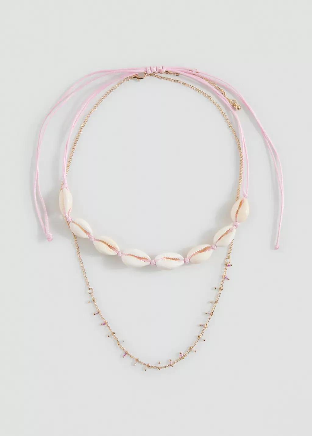 LT PASTEL BROWN 2 pack of necklaces, Kids Girl, Light Pastel Brown, large image number 2