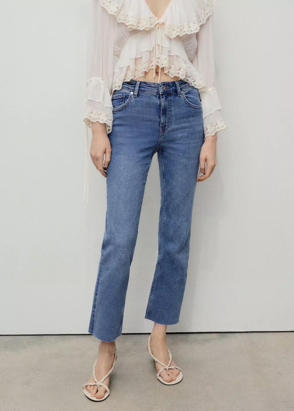 Blue Sienna Flared Cropped Jeans, 0201_TM, medium