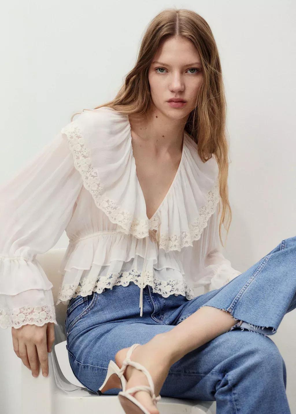 Blue Sienna Flared Cropped Jeans, Open Blue, large image number 2
