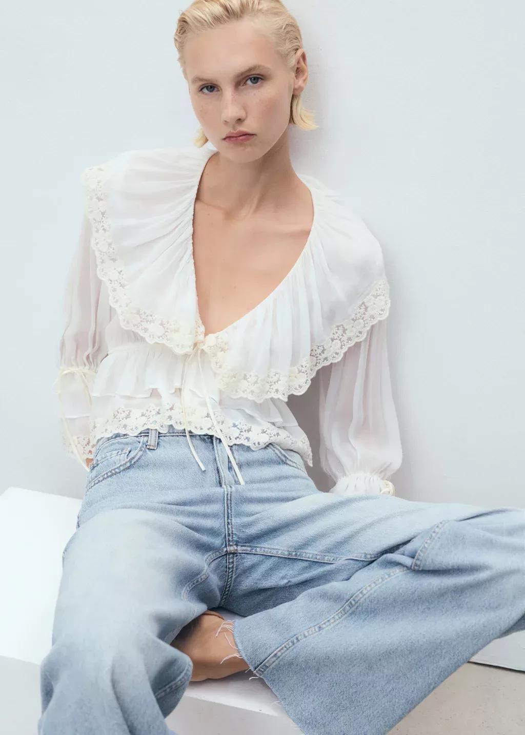Blue Danila Wide-Leg High-Rise Jeans, , large image number 2