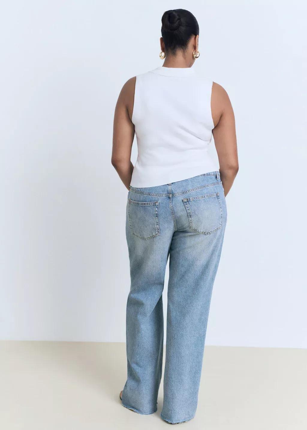 Blue Danila Wide-Leg High-Rise Jeans, , large image number 5
