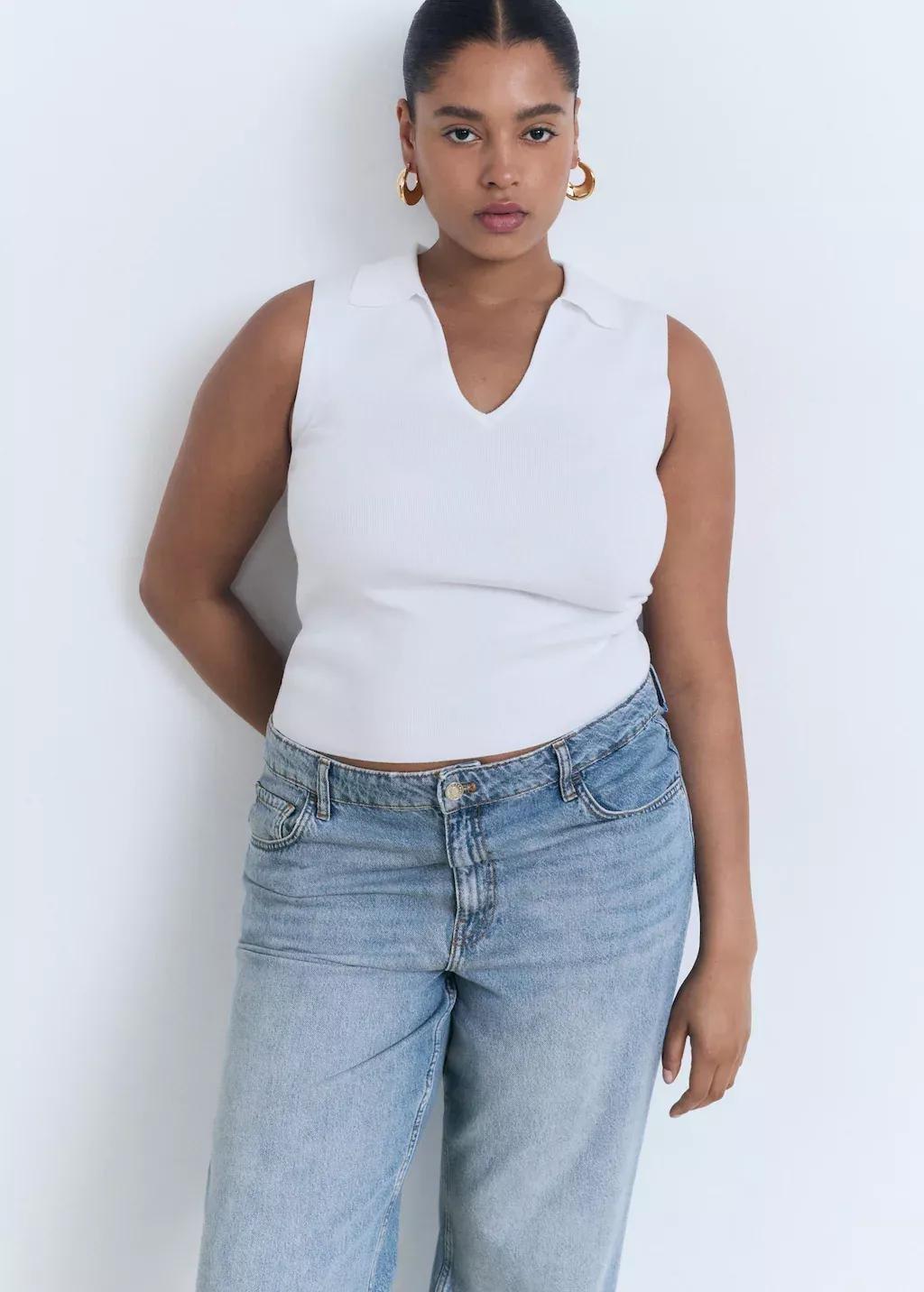 Blue Danila Wide-Leg High-Rise Jeans, , large image number 6