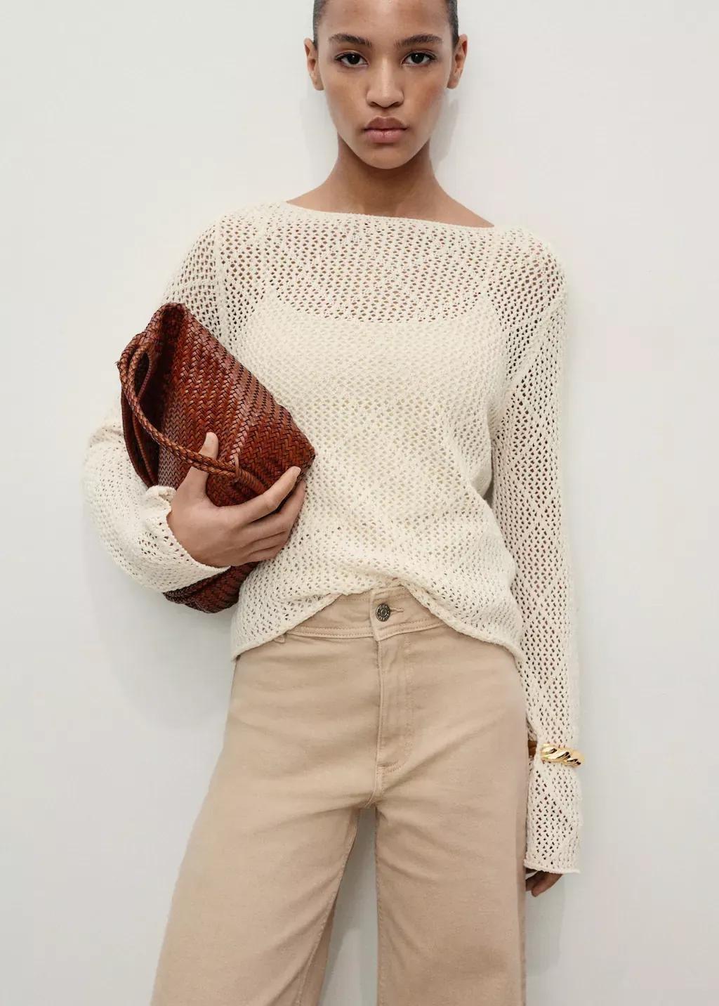 Beige Catherin Culotte High-Rise Jeans, 0201_07, large image number 1