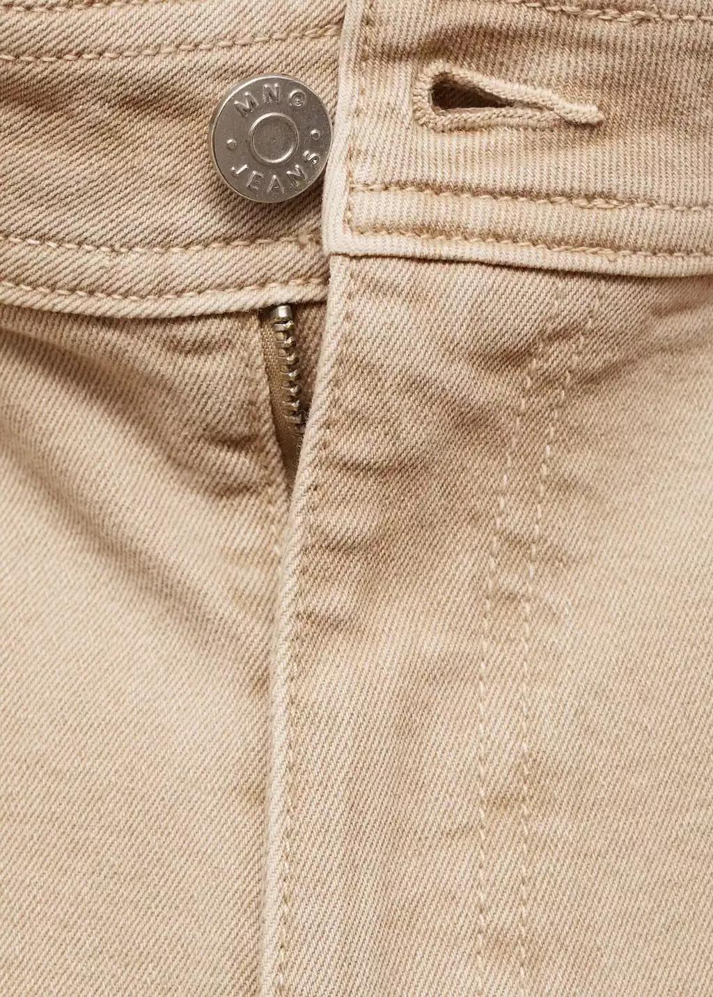 Beige Catherin Culotte High-Rise Jeans, 0201_07, large image number 6