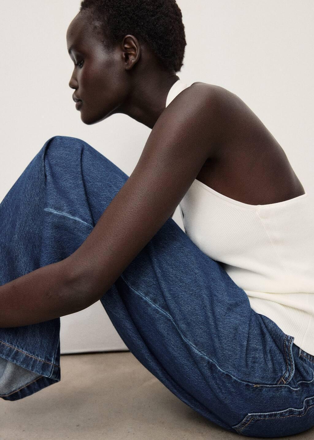 OPEN BLUE Wide-leg pleated jeans, , large image number 2