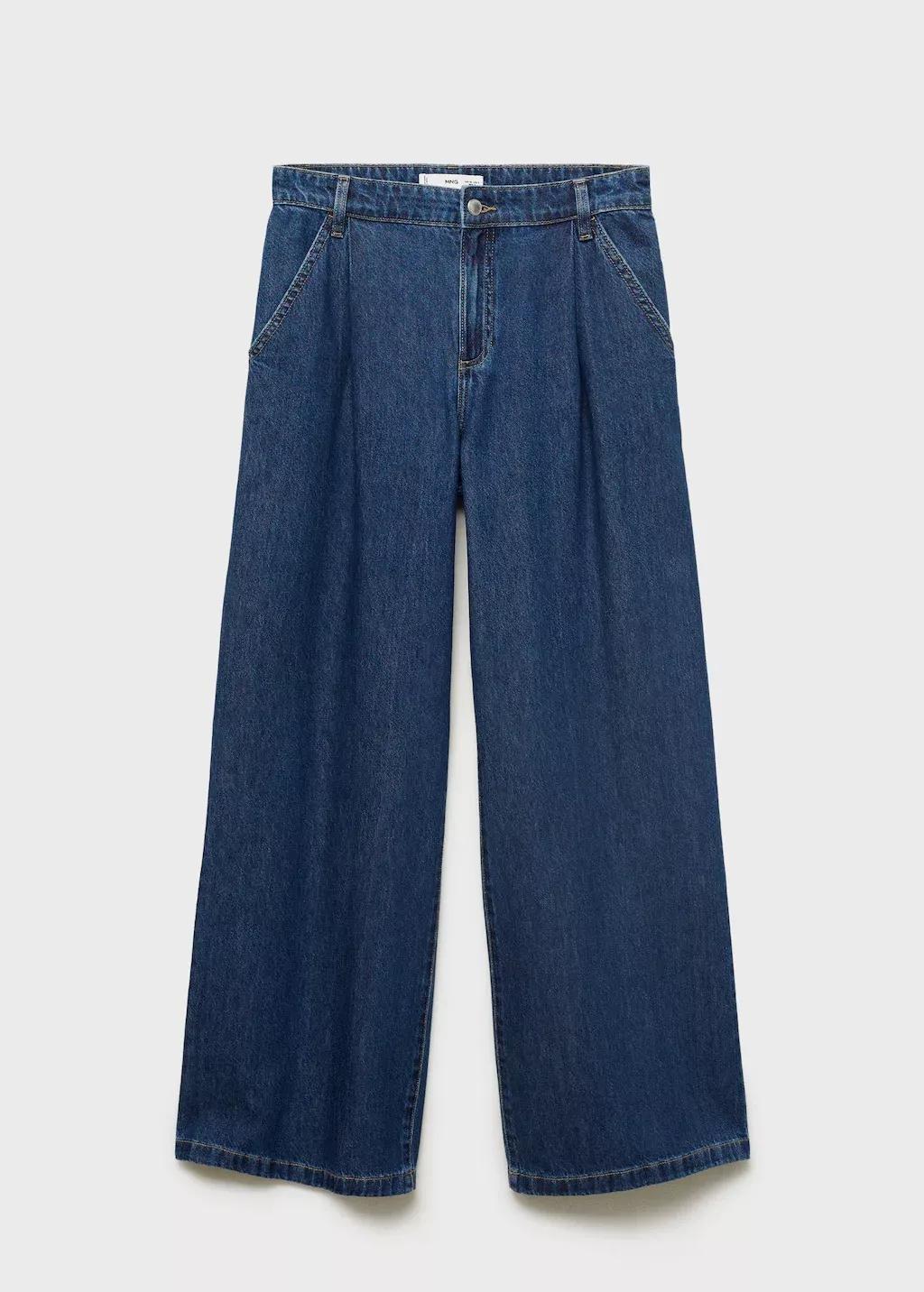 OPEN BLUE Wide-leg pleated jeans, , large image number 3