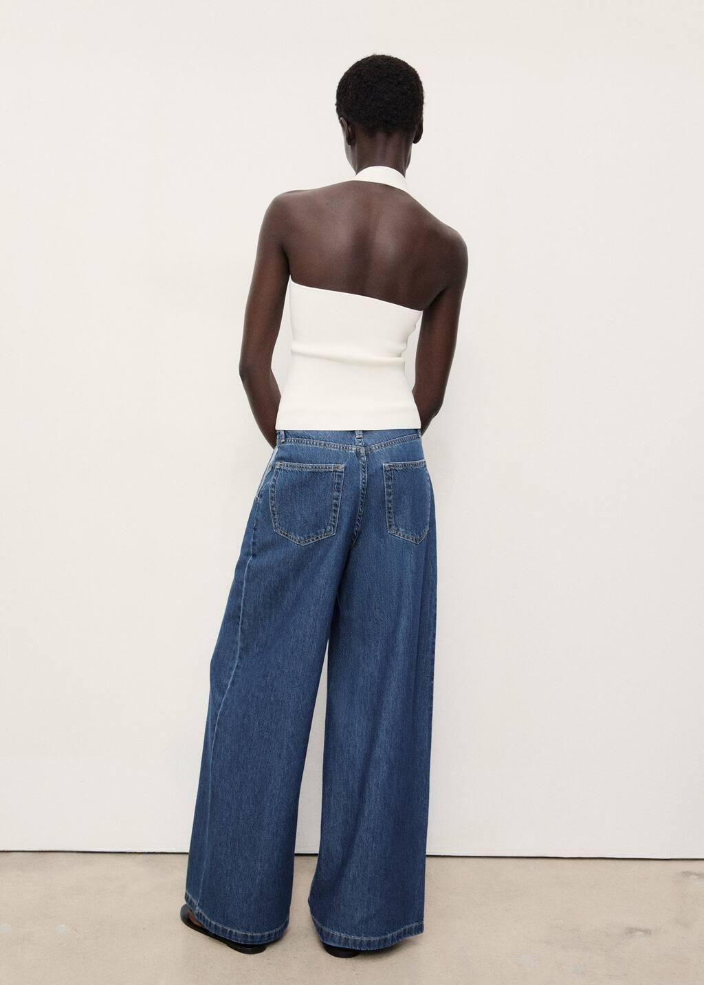 OPEN BLUE Wide-leg pleated jeans, , large image number 6