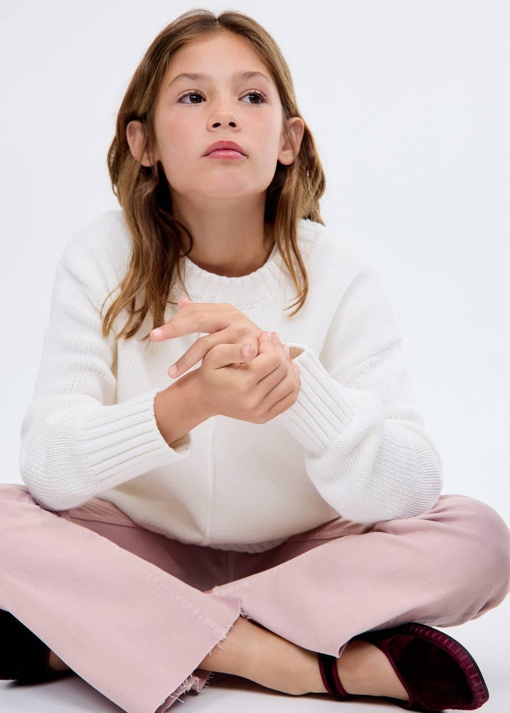 LT-PASTEL PURPLE Flared jeans with studs, Kids Girl, Light-Pastel Purple, large image number 3