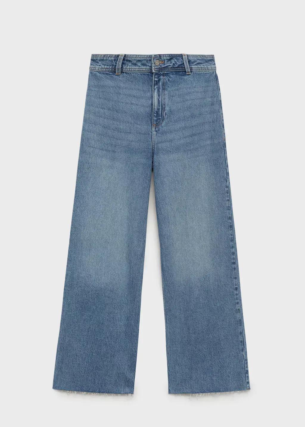 Blue Catherin Culotte High-Rise Jeans, Open Blue, large image number 3