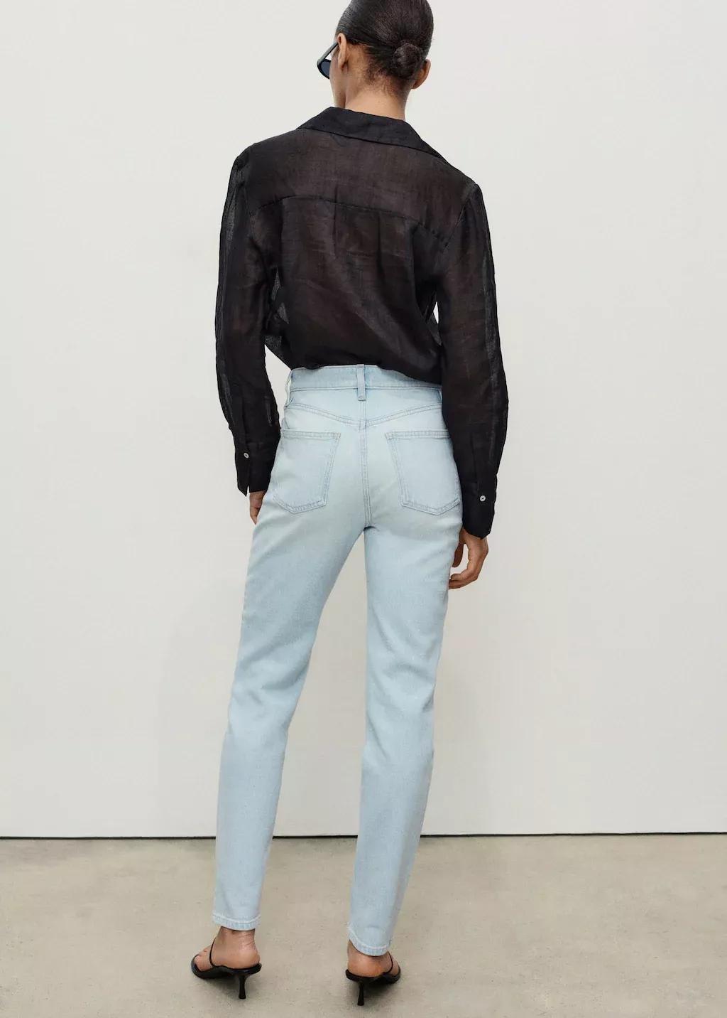 Blue Newmom Comfort High-Rise Jeans, 0201_TC, large image number 4