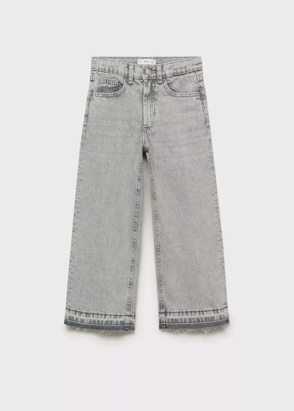 OPEN GREY Jeans culotte mid-waist comfort, Kids Girl, Open Grey, large image number 0