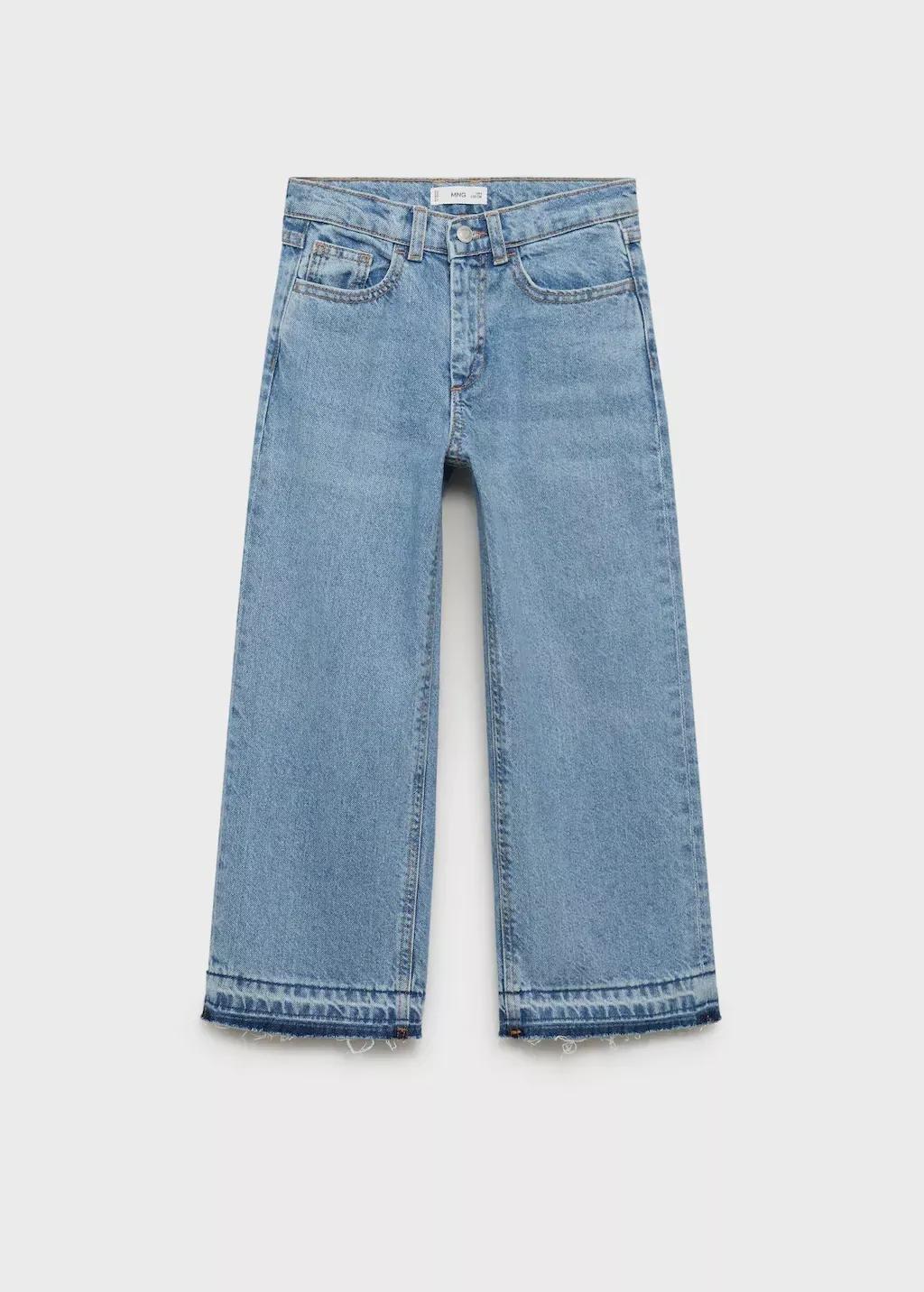 OPEN BLUE Jeans culotte mid-waist comfort, Kids Girl, , large image number 0