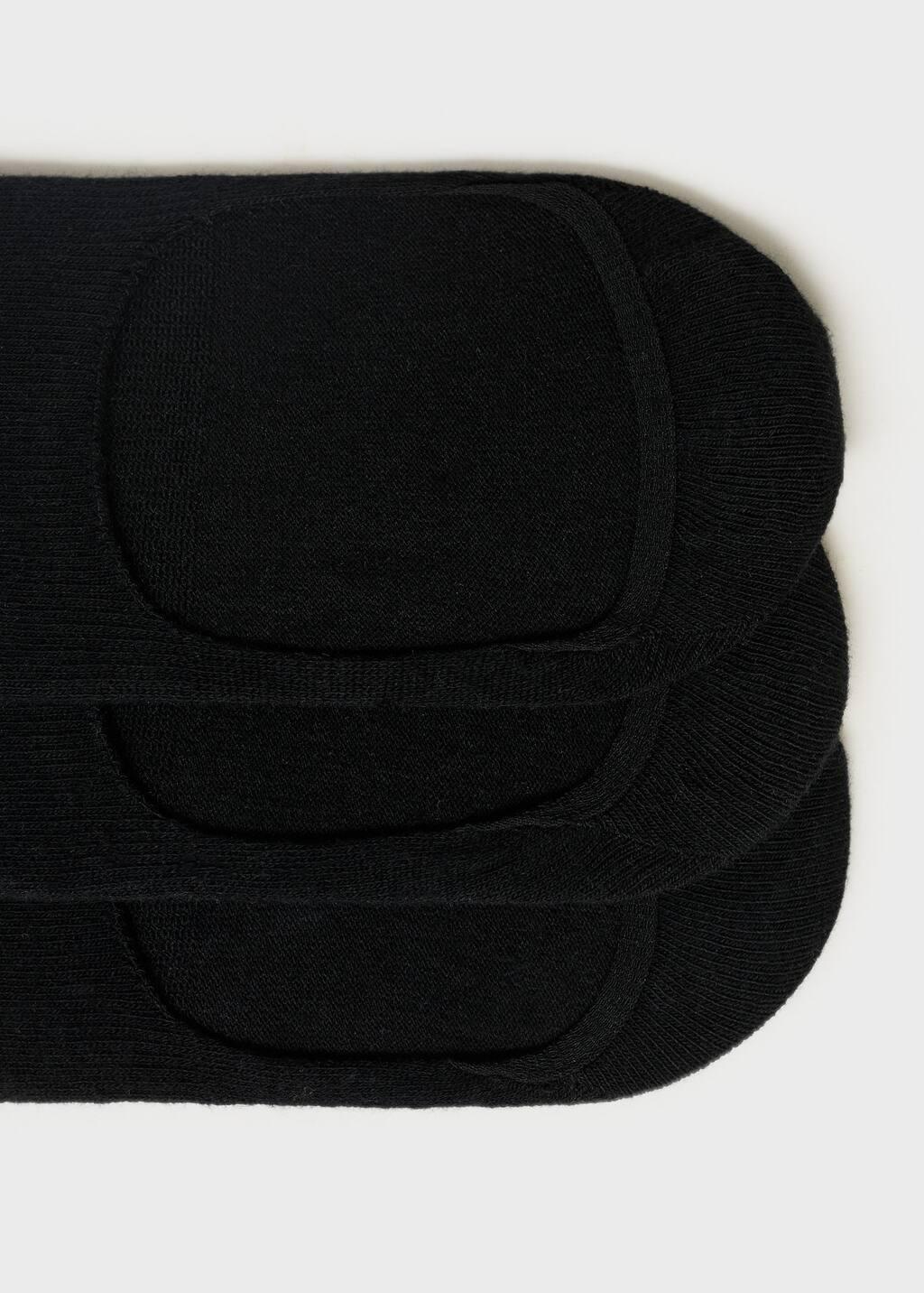 Black Invisible Socks, Set Of 3, , large image number 1