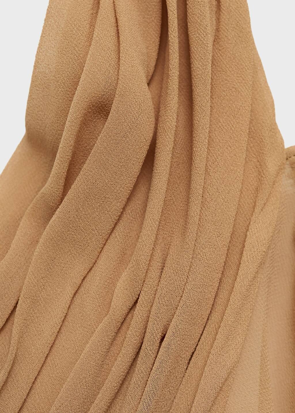Beige Long Semi-Transparent Dress, , large image number 4