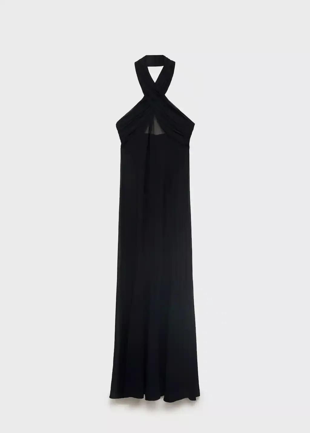 Black Long Semi-Transparent Dress, , large image number 3