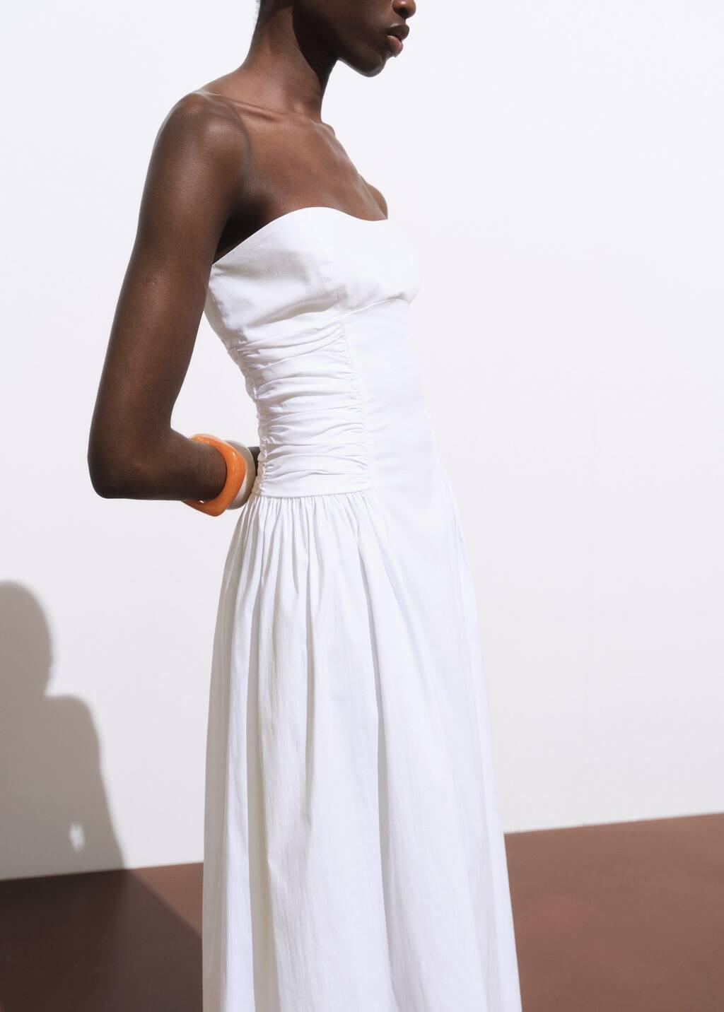 Pink Strapless Midi-Dress, , large image number 1