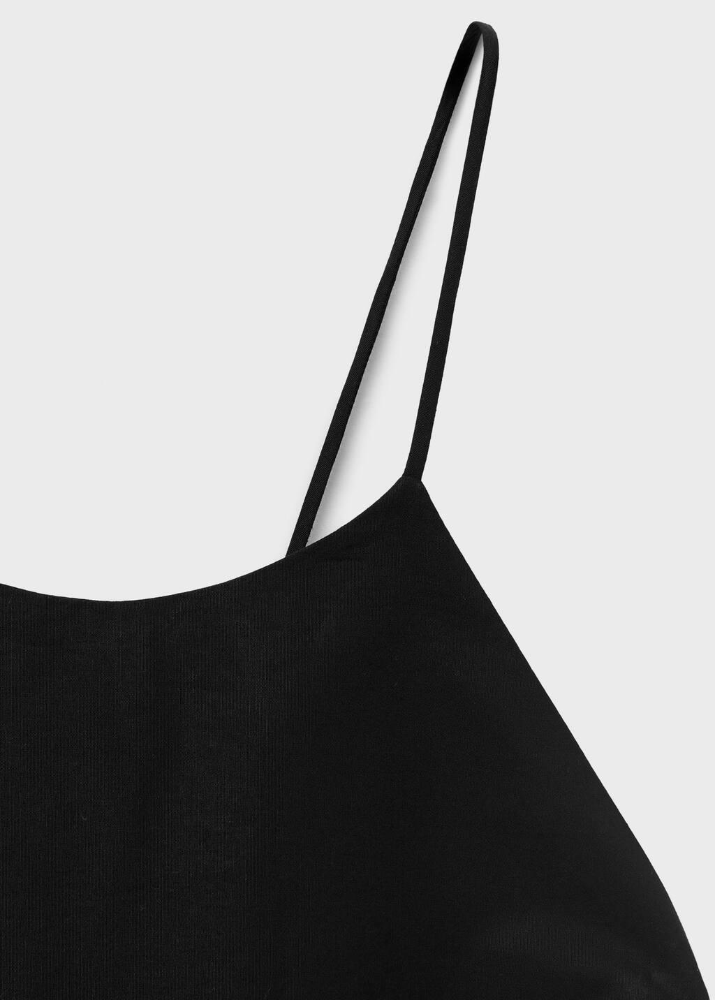 Black Halter Dress With Crossed Back, , large image number 5
