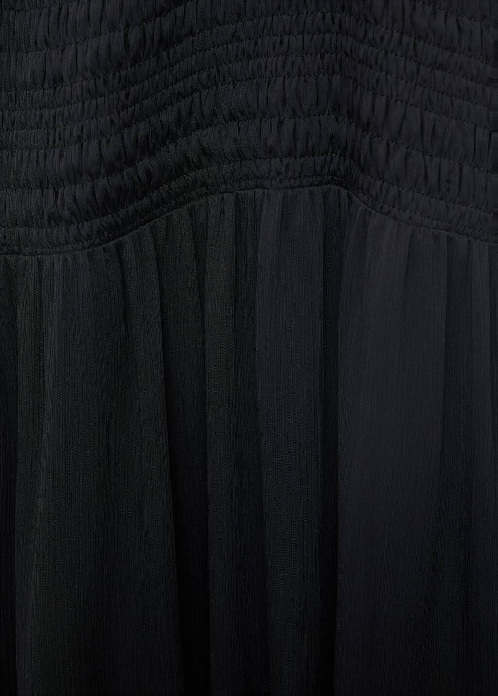 Black Ruffled Maxi Dress, , large image number 4
