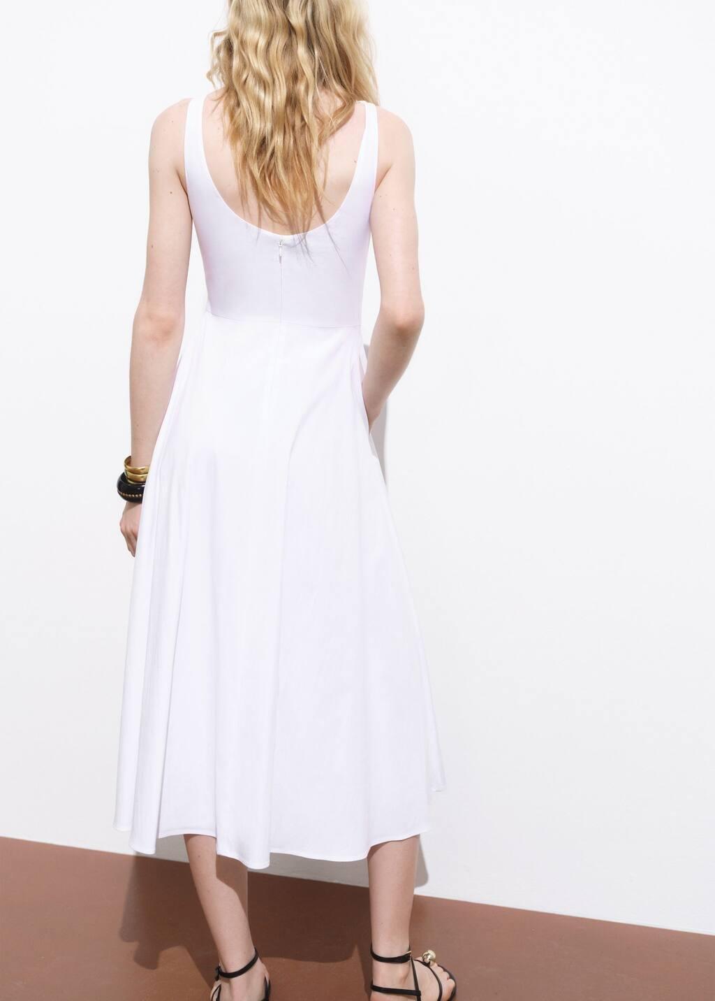 White Evase Midi Dress, , large image number 4