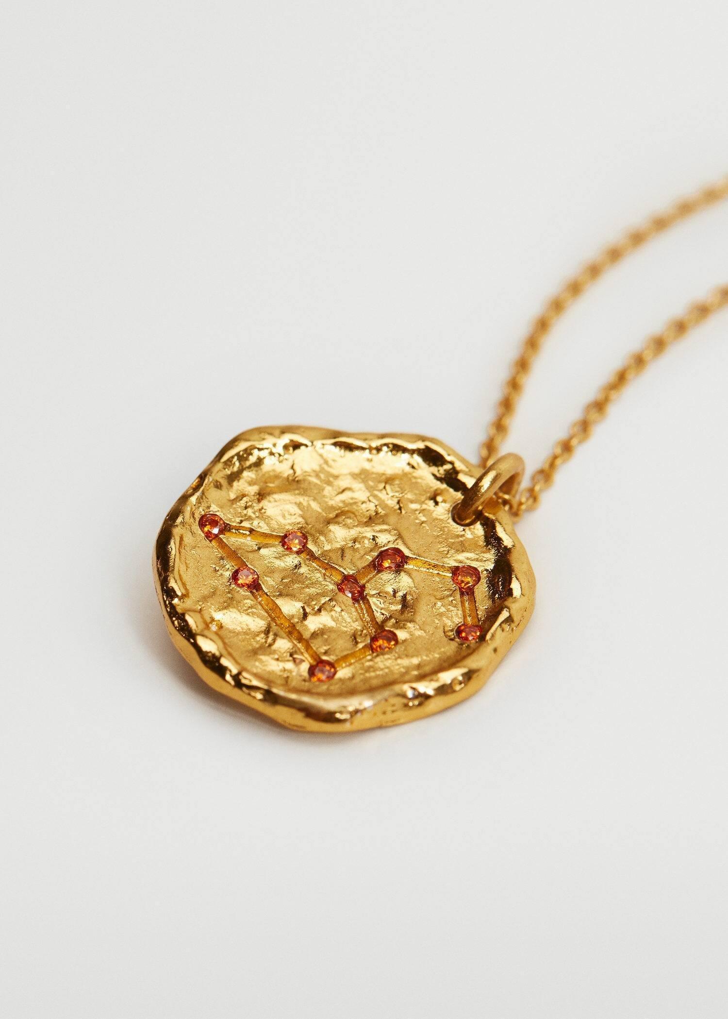 Gold Leo Horoscope Necklace, Women, , large image number 1