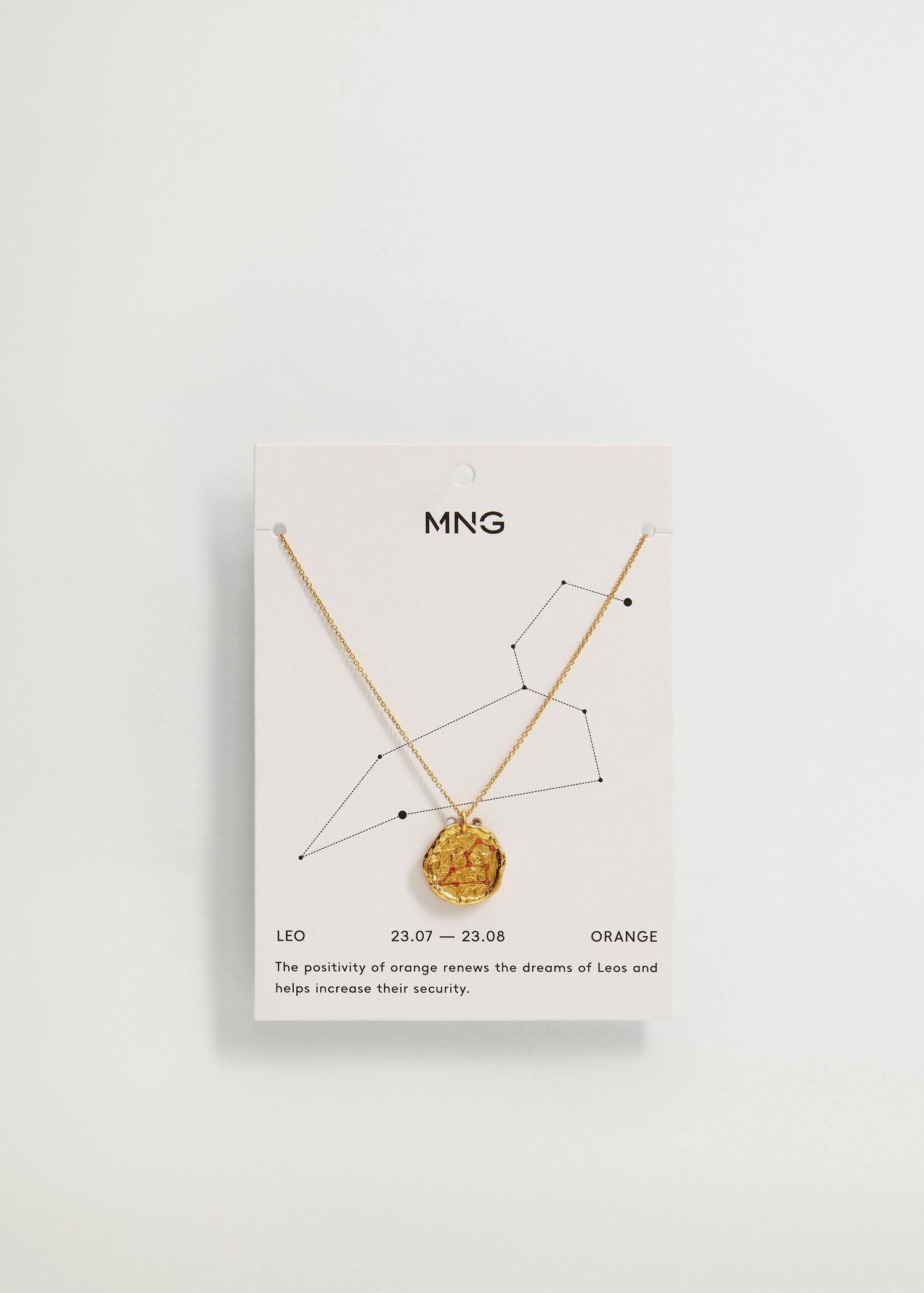 Gold Leo Horoscope Necklace, Women, , large image number 3