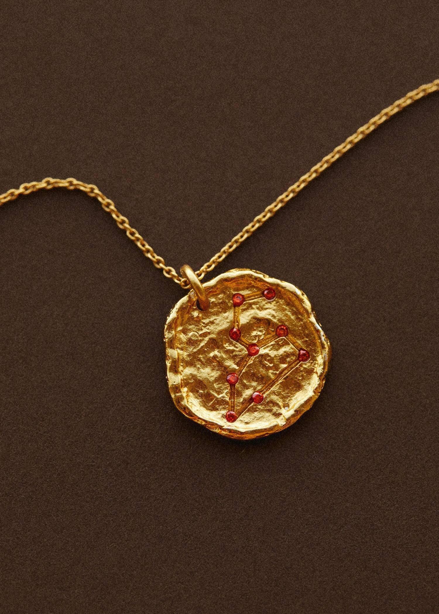 Gold Leo Horoscope Necklace, Women, , large image number 5