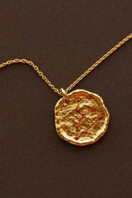 Gold Leo Horoscope Necklace, Women, , large image number 6