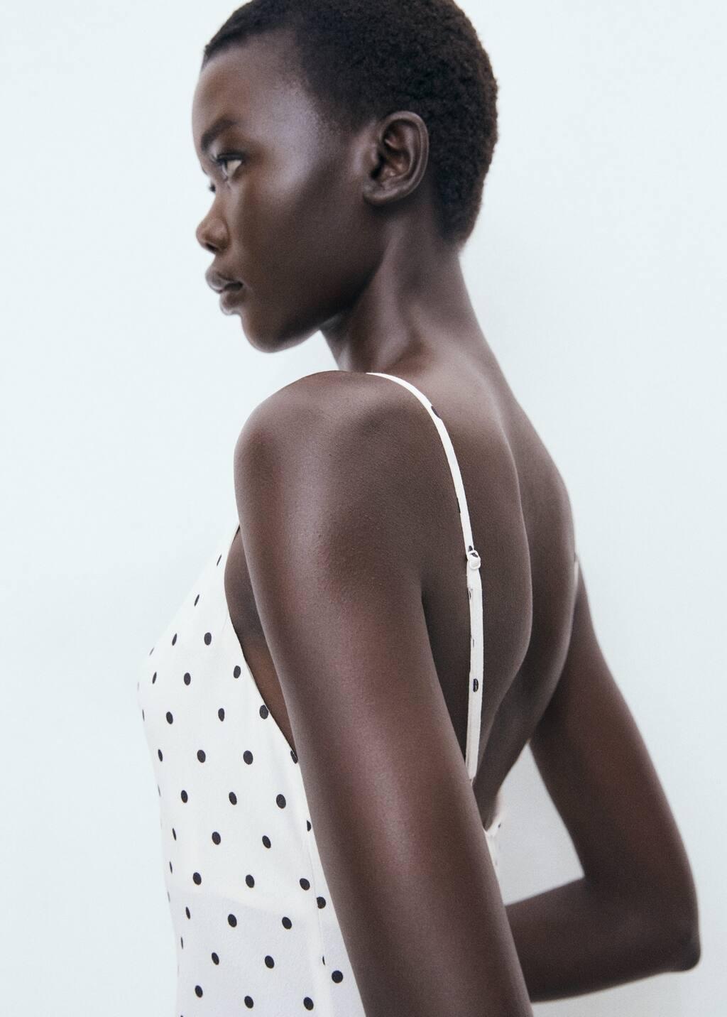 White Long Dress With Draped Neckline, Natural White, large image number 8