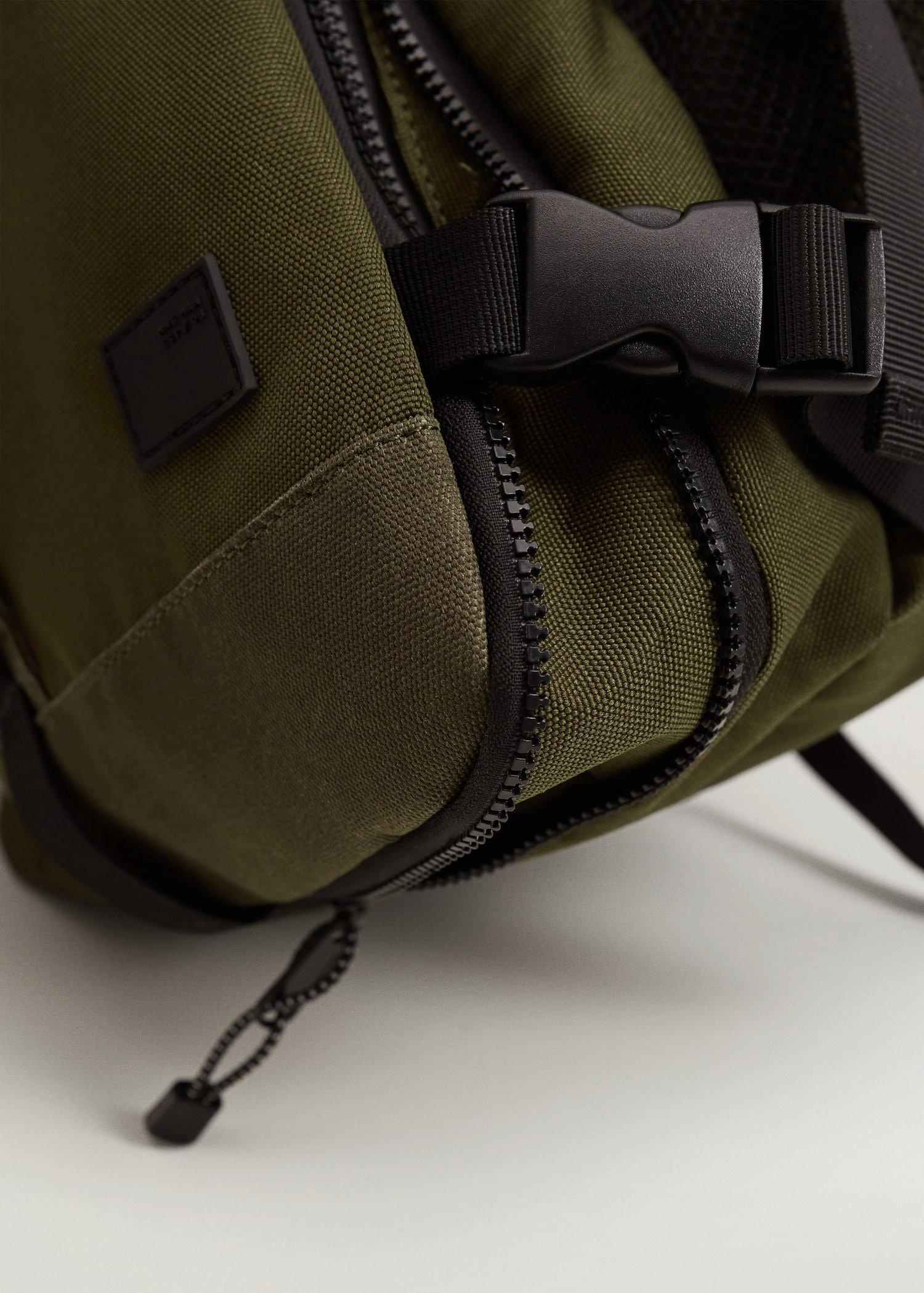 Khaki Multi-Functional Canvas Backpack, Men, , large image number 4