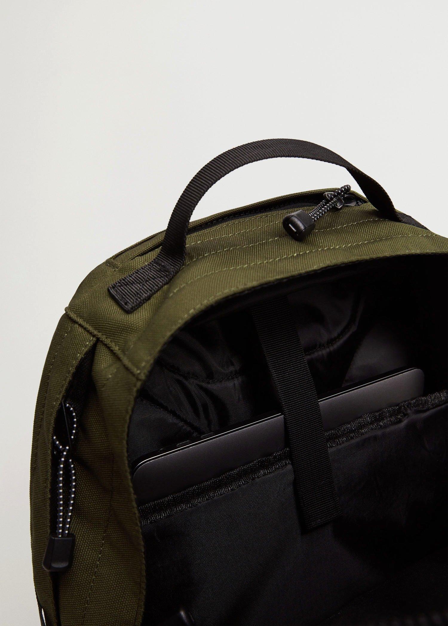 Khaki Multi-Functional Canvas Backpack, Men, , large image number 5