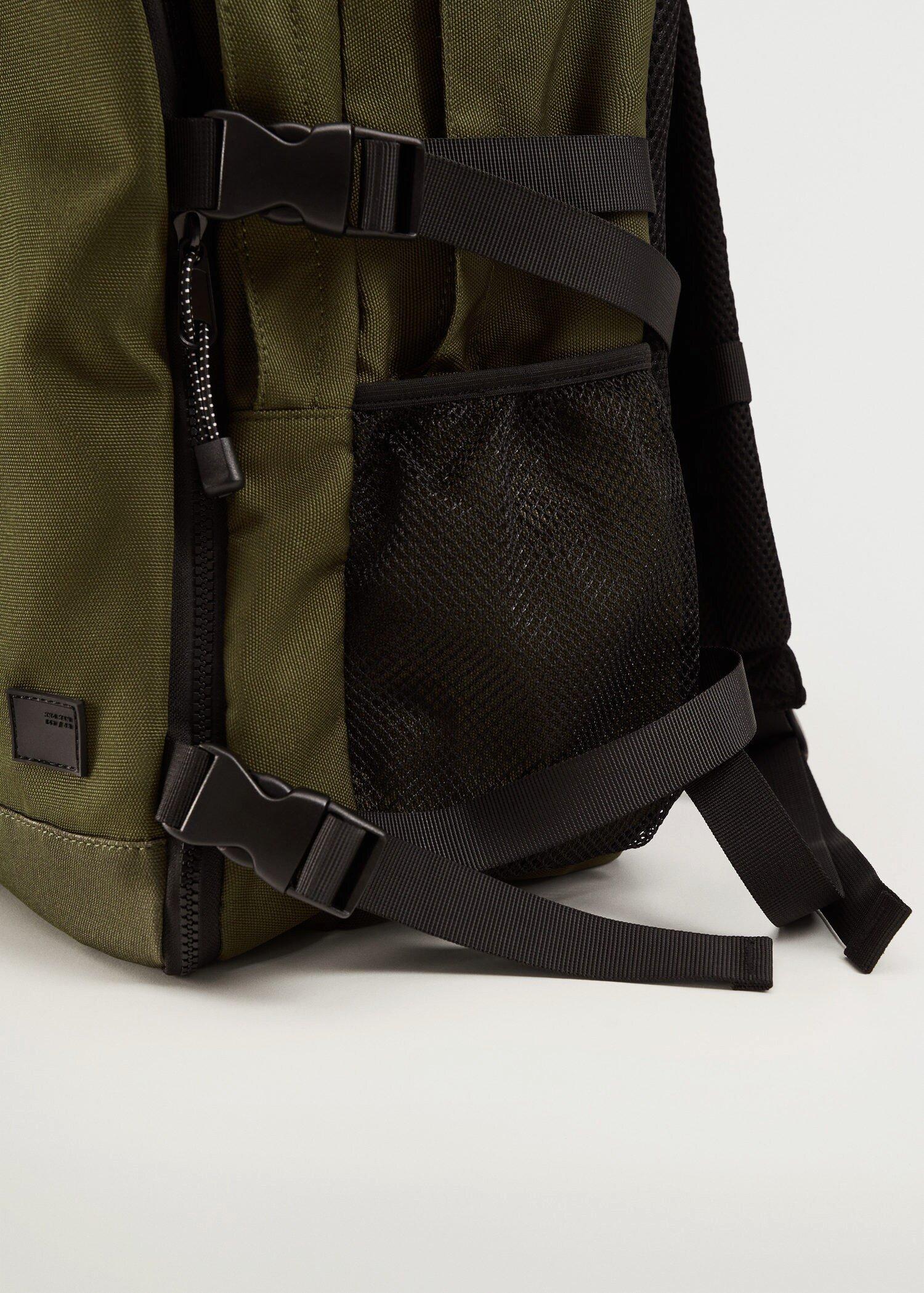 Khaki Multi-Functional Canvas Backpack, Men, , large image number 6