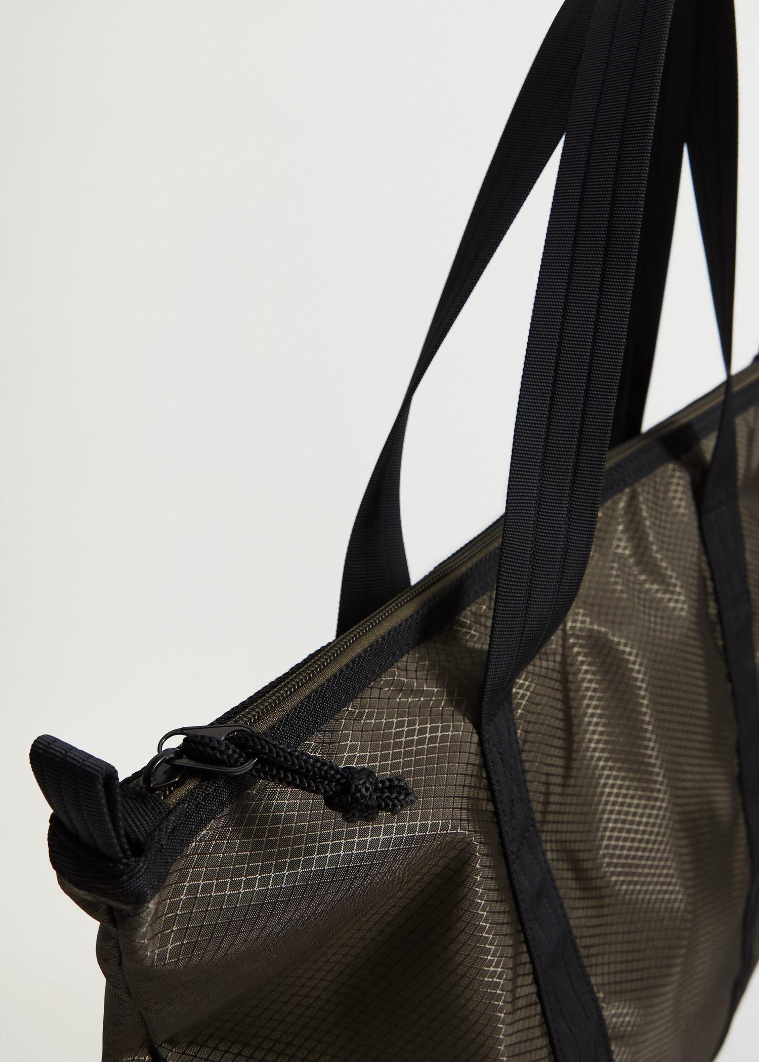 Khaki Nylon Tote Bag, Men, , large image number 3
