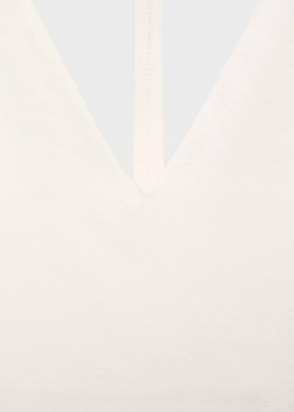 NATURAL WHITE Open-back cotton top, , large image number 3