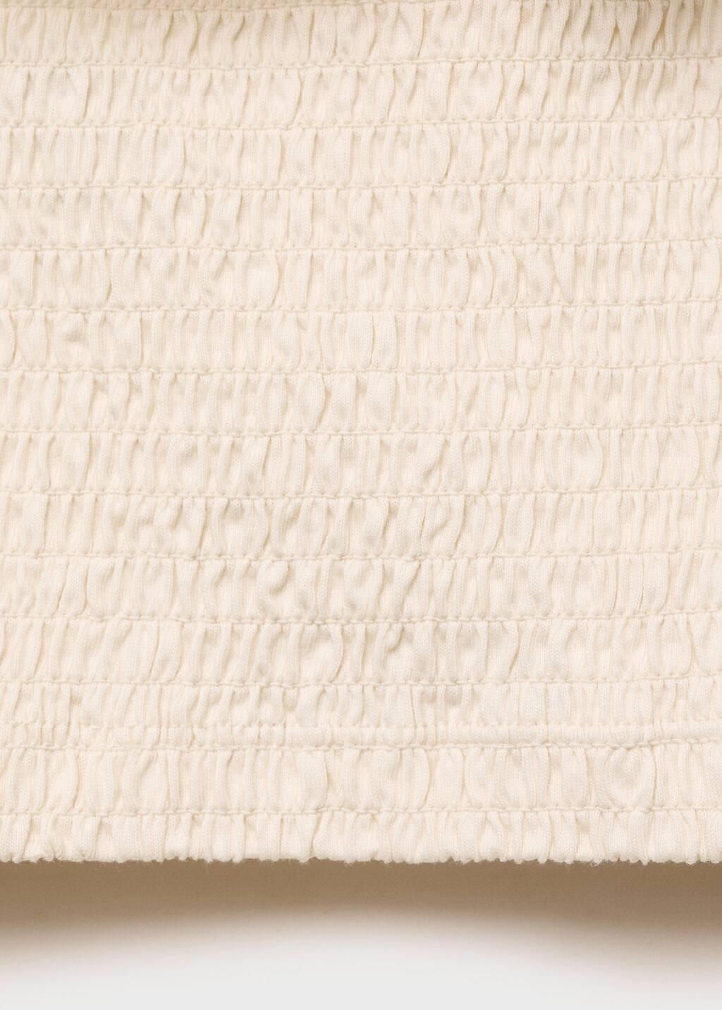 LIGHT BEIGE Strapless top with ruffles, Light Beige, large image number 4