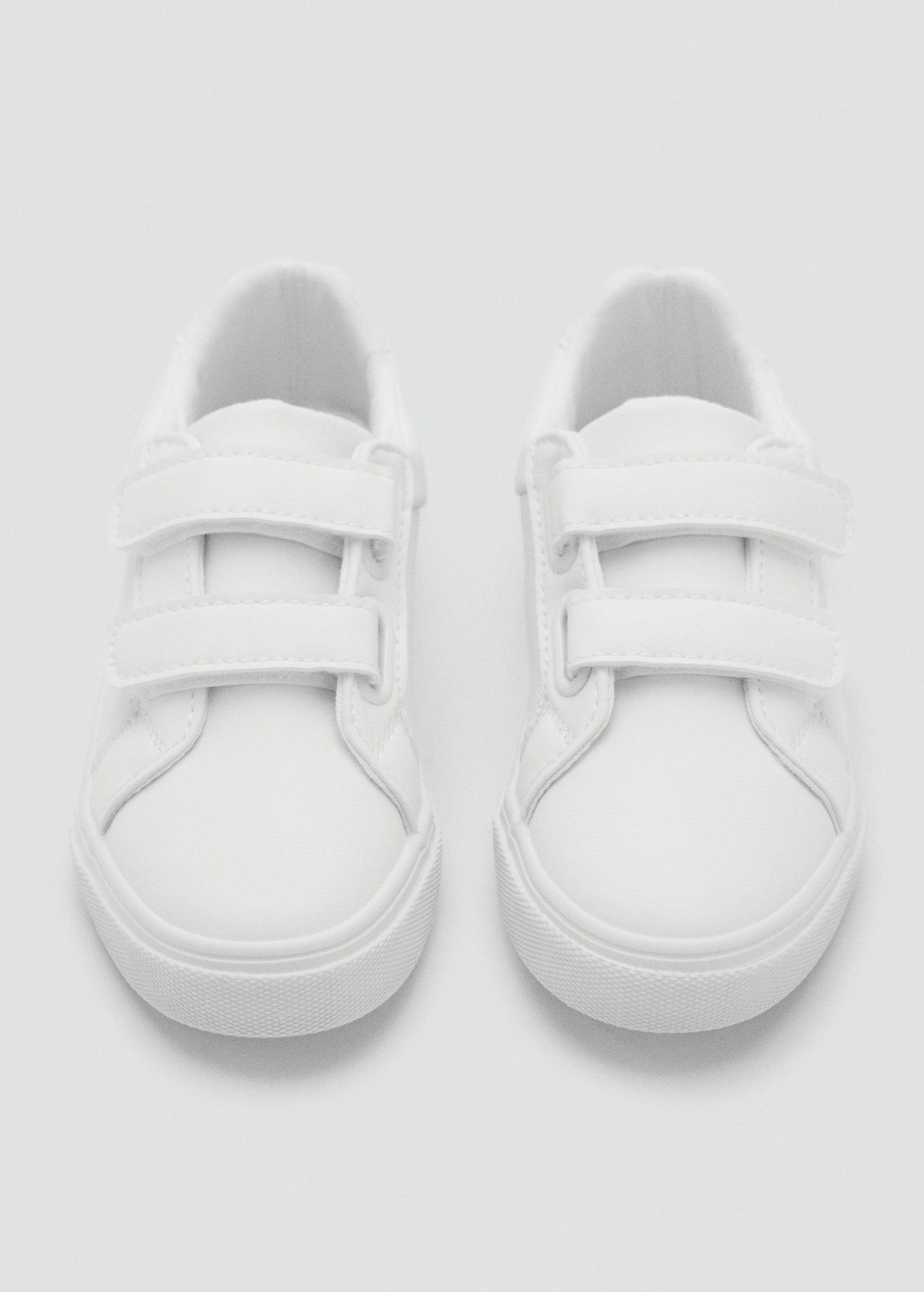 White Velcro Fastening Sneakers, Baby Boy, White, medium