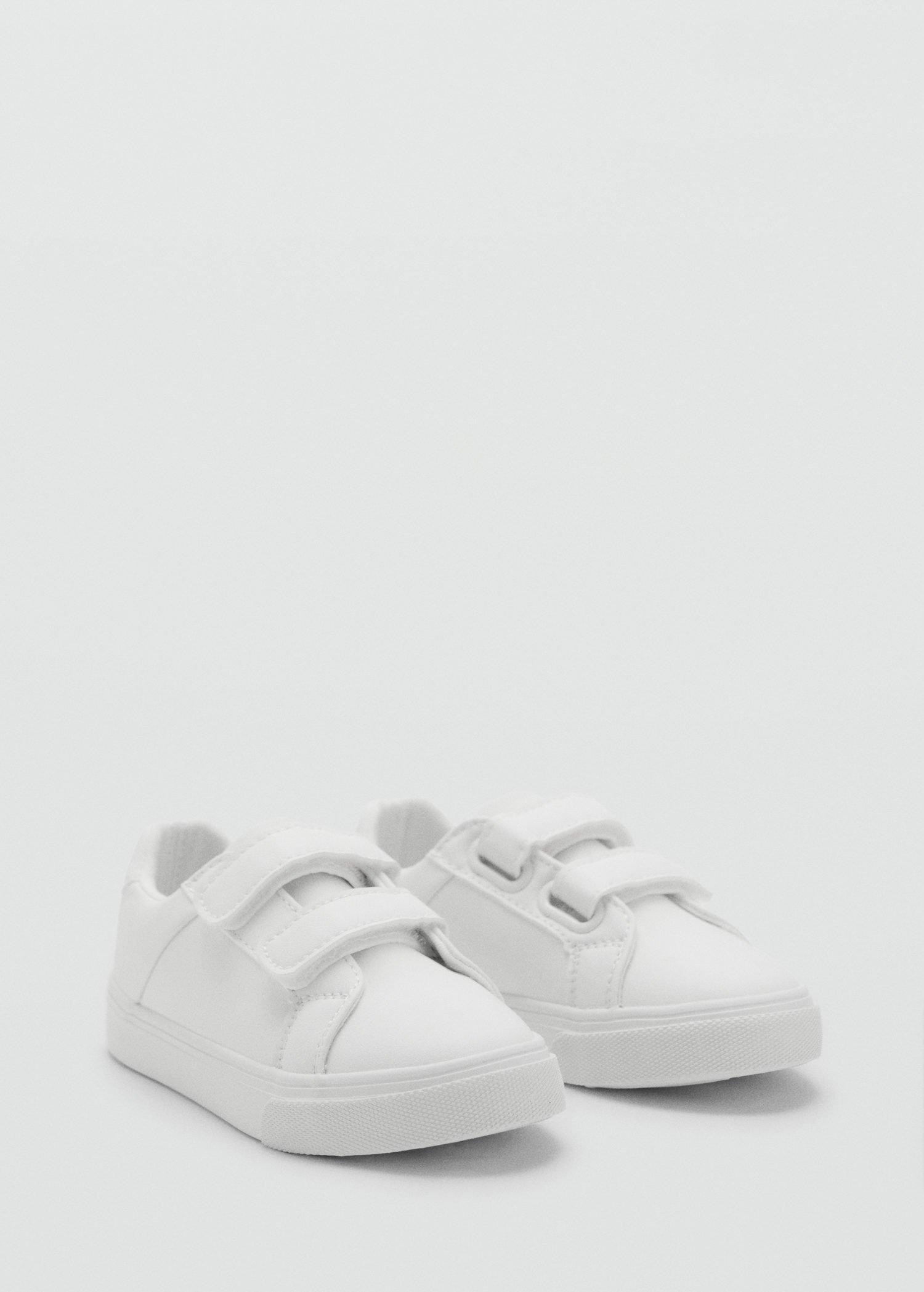 White Velcro Fastening Sneakers, Baby Boy, White, medium