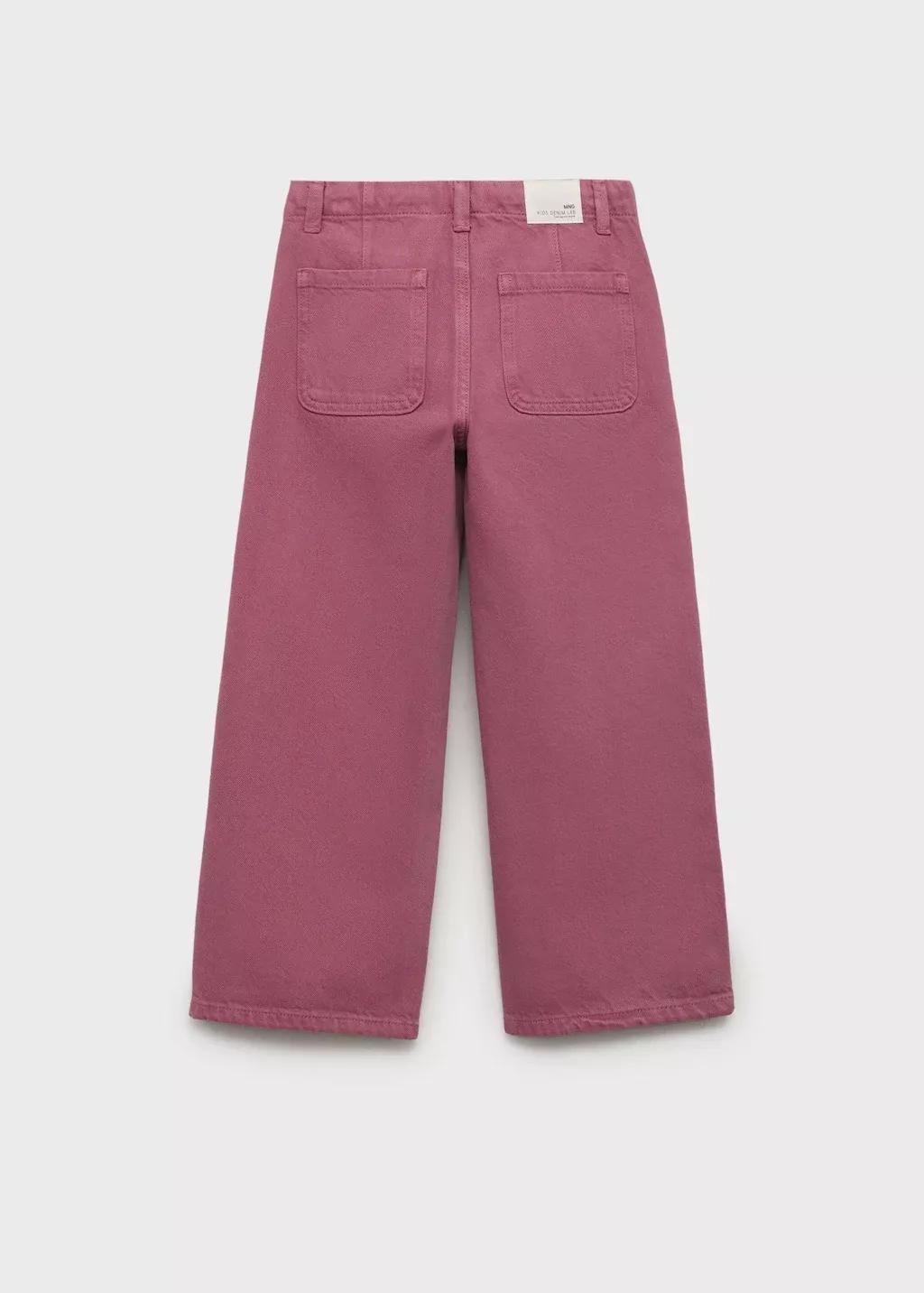 DARK RED Button-down culotte jeans, Kids Girl, , large image number 2