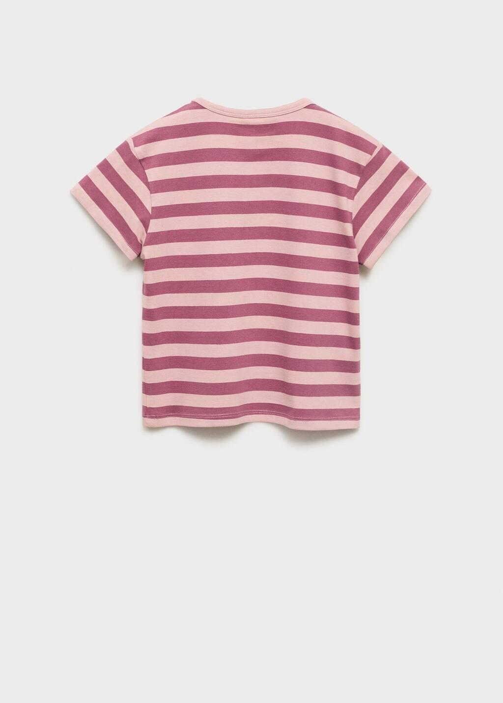 PINK Printed striped T-shirt, Kids Girl, , large image number 2